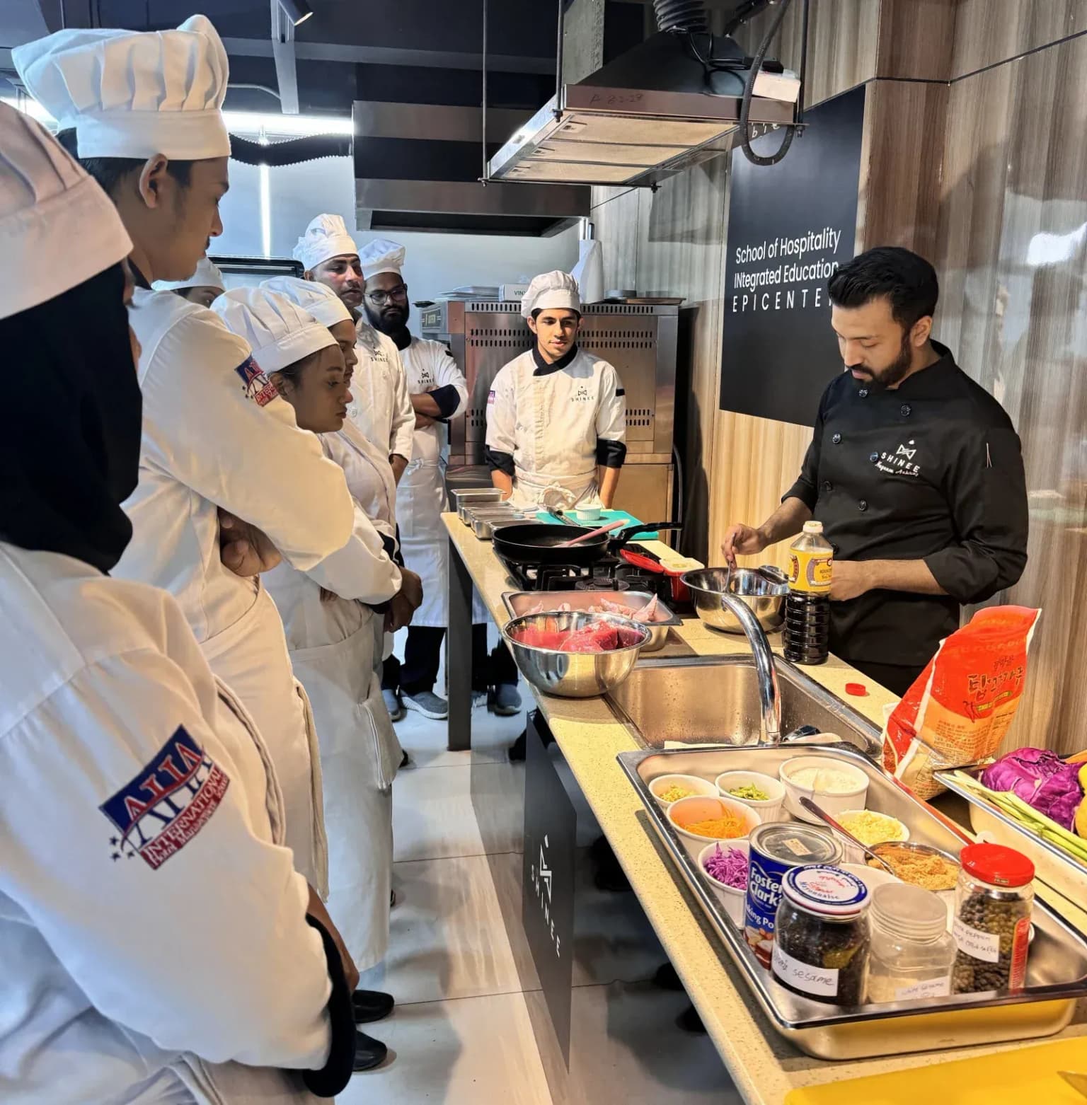 A Dhaka restaurant kitchen team during morning service